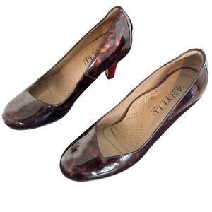 Anyi Lu Shoes Women Patent Leather Pumps Brown & Black  EU 37/7